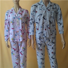 佰兰香儿童睡衣大童装男童8011-3女童8012-3反领长裤长袖