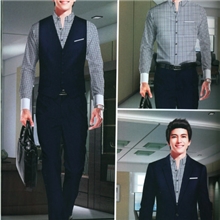 时尚商务男装职业套装韩版西服定制行政酒店房产商务西服
