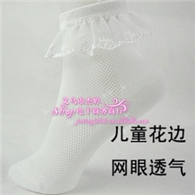 儿童蕾丝花边袜网眼透气薄款女童袜棉袜公主学生袜舞蹈表演袜