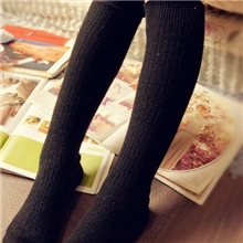 日系tutuanna秋冬保暖兔羊毛中筒袜堆堆袜靴袜百搭黑显瘦长筒袜