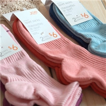 外贸joe全棉收腰吸汗运动袜纯色女袜毛圈袜毛巾袜