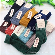 2013新款显瘦条纹带小麻花长筒袜过膝袜