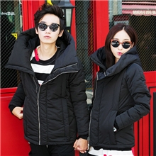 斯托克夫妇情侣装秋冬新款棉服韩版宽松厚保暖连帽情侣棉衣外套
