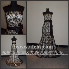 RLD096性感黑色蕾丝鱼尾晚礼服来图量身订做新娘妈妈礼服批发