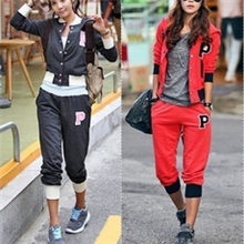 春秋季大码运动套装胖mm卫衣套装宽松显瘦秋女运动服特大码女装