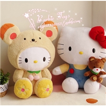 毛绒玩具批发凯蒂猫抱熊玩偶公仔变身老鼠布娃娃