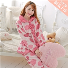 哺乳衣秋冬产妇睡衣孕妇睡衣珊瑚法兰绒哺乳睡衣秋冬加厚月子服