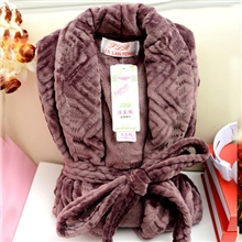 大促13秋冬季加厚保暖珊瑚绒睡袍情侣男女士睡衣中长款批发浴袍