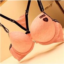 韩小米2111#爆款竹炭纯棉内衣套装前扣美背两用内衣套装