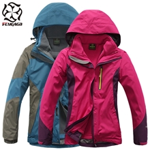 飞佳佳正品冲锋衣三合一两件套户外服装女男冲锋衣三合登山服厂家