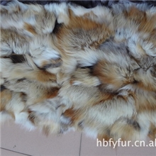 厂家直销皮草半成品褥片原材料红狐毛褥子银狐毛褥片狐狸毛毯子