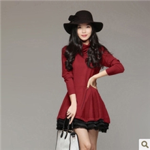 秋冬新款女针织衫羊绒衫韩版高领中长款女式毛衣打底衫桐乡批发