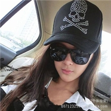 新款MMJ日本镶钻骷髅头鸭舌帽标志mastermindJAPAN帽子潮人网帽潮
