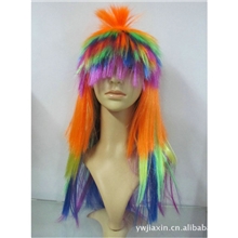 厂家生产挑染节日假发高档明星球迷假发批发JQ-028