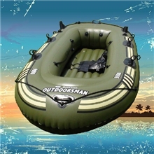 热销推荐豪华四人船充气船军绿色橡皮艇加厚皮划艇游艇