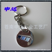 简单币钥匙扣游戏币烤漆钥匙配饰代币超市钥匙扣