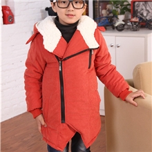2013秋冬装韩版连帽斜拉链棉衣外套中小童儿童棉袄