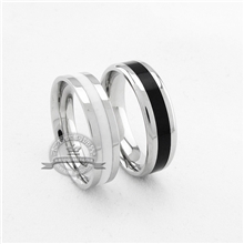 批发北京爱情故事明星同款钛钢戒指个性黑条潮男戒指韩版无磁