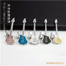 个性吉他情侣钛钢项链/吊坠/男士/女士项链/5色