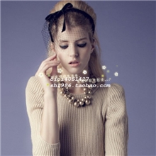 新款舞台party夜总会发饰面纱可定做发箍花边颜色可以定做