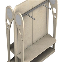 江门生产加工高档木中纤板展柜和木中纤板展示柜