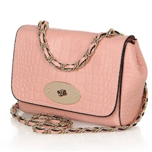 广州皮具厂批发供应鳄鱼纹压花真皮单肩包女包链条小包加盟代销