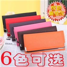 爆款韩版钱包荔枝纹包盖式女士钱包时尚手包女式钱包批发