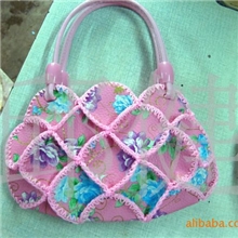 小号手工包韩版百搭手提包外贸女包潮女小包包手工手工拼皮包