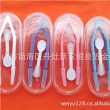 隐形眼镜小夹子+清洁棒套装镊子环保塑料夹子