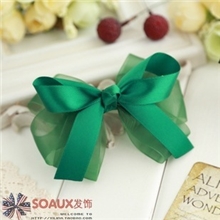 韩国手工头饰绿野仙踪雪纱蝴蝶结发饰发夹韩版缎带1028