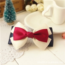 洛丽塔三层蝴蝶结发夹蝴蝶结边夹韩版头饰品1199