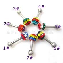 耳钉韩版ab泥水钻耳钉香巴拉耳钉混批
