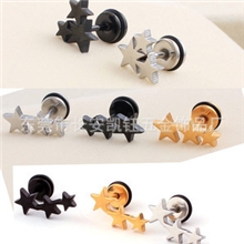 【凯钰饰品】现货热销线割星星不锈钢小耳钉