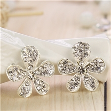 树叶款不规则五瓣花DIY合金饰品配件手机壳贴钻美容厂家直销