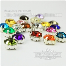 DIY饰品配件4/5/6/7/8/10/12mm手缝亚克力钻十字彩色压克力爪钻