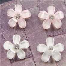 DIY手工手机壳美容贴钻材料树脂饰品配件9mm树脂带钻五叶小花