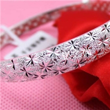 满天星银手镯银手镯银饰手镯批发满天星s990990纯银手镯