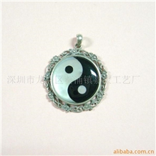 供应925纯银镶宝石太极吊坠/戒指-天地人和、阴阳太极