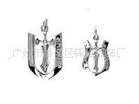 银饰925纯银首饰加工时尚银饰十字架情侣吊坠