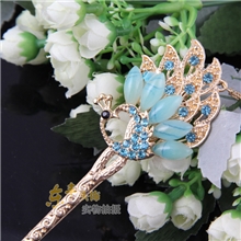 精品水钻复古发簪盘发簪子发卡发饰头饰复古花瓣发簪批发厂家