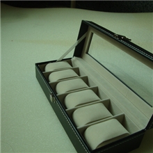 手表盒、精品6位皮质手表盒.展示盒、珠宝盒.厂家直销