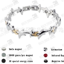 8612海豚316不锈钢电镀保健手链抗疲劳防辐射首饰