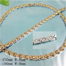 流行316磁性套装首饰,能量保健项链手链磁石负离子锗