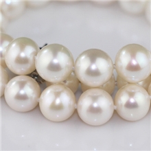 优雅9-10mm珍珠项链正圆送自己送爱人美珠配美人送珍珠耳环