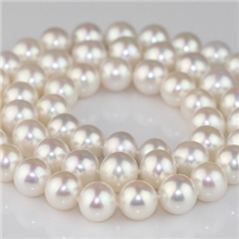 魅力强光！8-9mm天然珍珠项链正圆几乎无暇！气质瞬间飙升