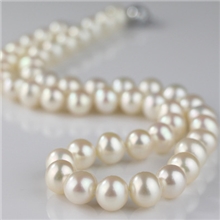 特价9-10mm天然珍珠项链近正圆超少瑕疵送妈妈送爱人最佳