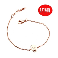 厂家直销玫瑰金骷髅手链淘宝爆款高档饰品新款百搭手饰