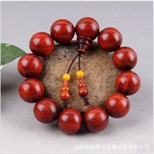 高密度73G印度小叶紫檀满金星20mm佛珠手链男款念珠顺纹紫檀