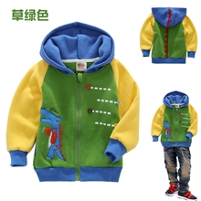 2013秋冬品牌童装批发男童韩版时尚抓绒绣花加厚外套1284