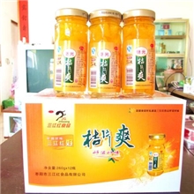 供应继光桔片爽罐头手指杯橘片爽260g*12瓶